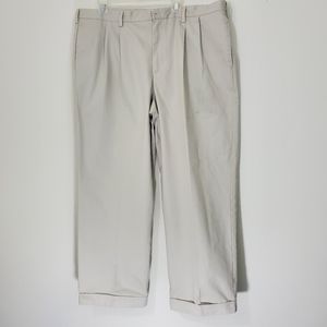 Izod Khaki Pants with cuffs, Size 42/30